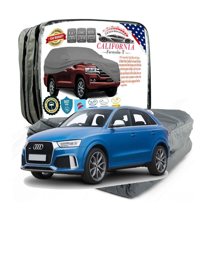 California formula-T California Car body Cover Windproof  Scratch Resistant Cover with Working Gloves California car body cover compatible with Audi RS Q3 RS Q3 