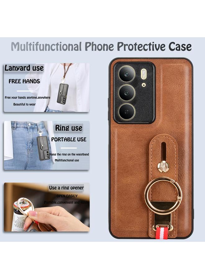 S-TOP Case For Realme C75 Wristband Leather Back Phone Case - Image 5