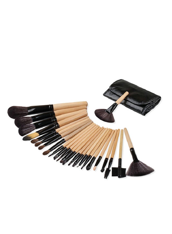 NIBEMINENT 24-Piece Makeup Brush Set With Bag Multicolour - Image 1