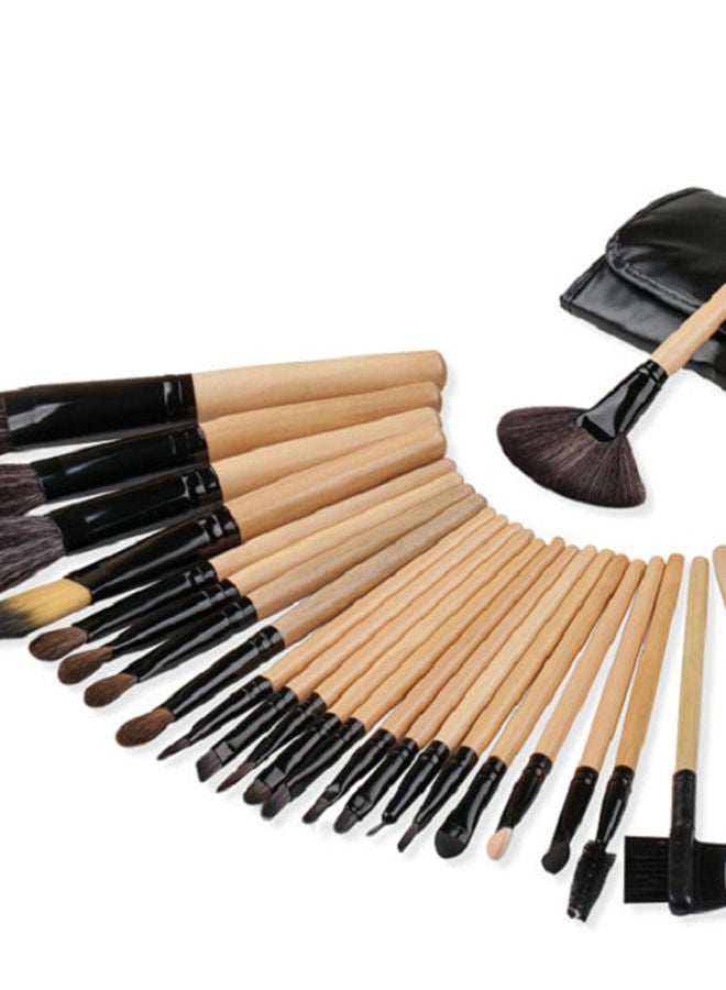 NIBEMINENT 24-Piece Makeup Brush Set With Bag Multicolour - Image 2