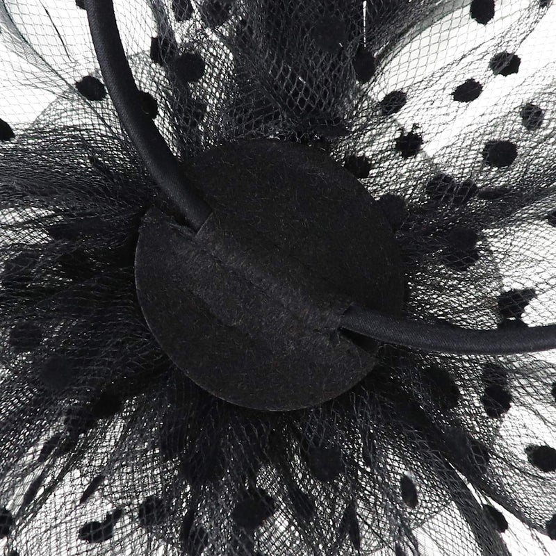 DRESHOW Fascinators Hat Tea Party Headwear Ribbons Feathers on a Headband and a Clip for Girls and Women - Image 4