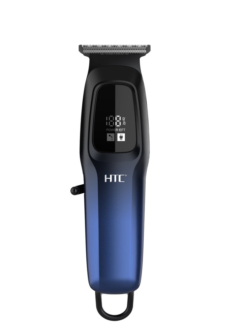 إتش تي سي اتش تي سي ماكينة قص الشعر، ماكينة تشذيب اللحية مع ماكينة حلاقة USB لاسلكية قابلة للشحن على شكل حرف T مع شاشة LED و 3 أمشاط، AT578  - Image 3