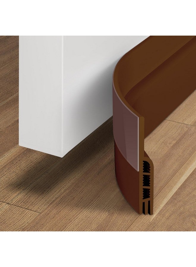 Holikme Door Draft Stopper Under Door Draft Blocker Insulator Doors Sweep Weather Stripping Noise Stopper Strong Adhesive, Brown - Image 1