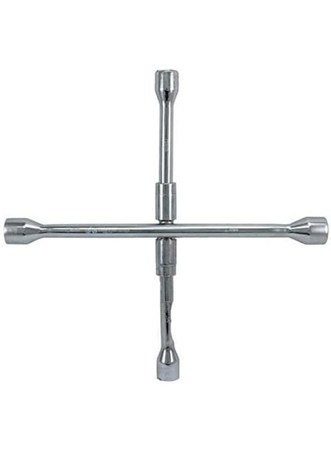4-Way Folding Lug Cross Wrench – Fits 17, 19, 21, 23mm Tire Nuts for Cars & Vans - Image 1