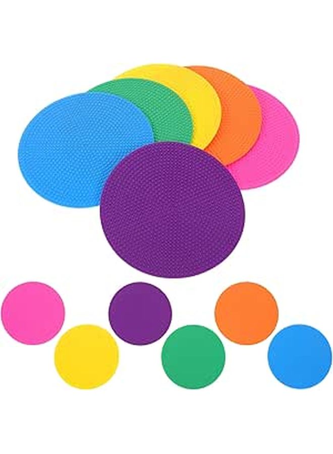Flat Round Training Discs 10cm Non Slip Soccer Agility Markers 12pcs for Sports Drills - Image 1