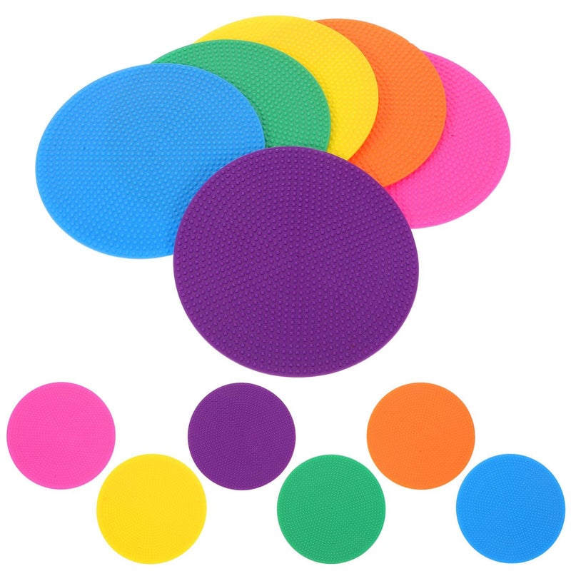Flat Round Training Discs 10cm Non Slip Soccer Agility Markers 12pcs for Sports Drills - Image 2