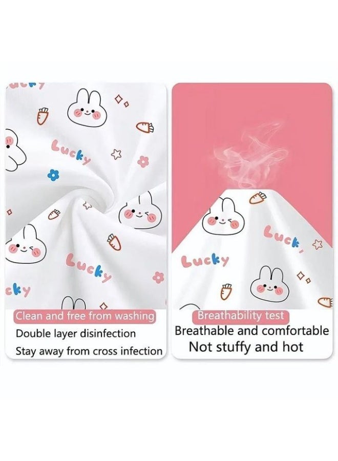 طقم أغطية سرير للسفر للاستخدام مرة واحدة، غطاء سرير كامل خالٍ من البلاستيك من 3 قطع  للفنادق والنزل والمساكن الطارئة - Image 5