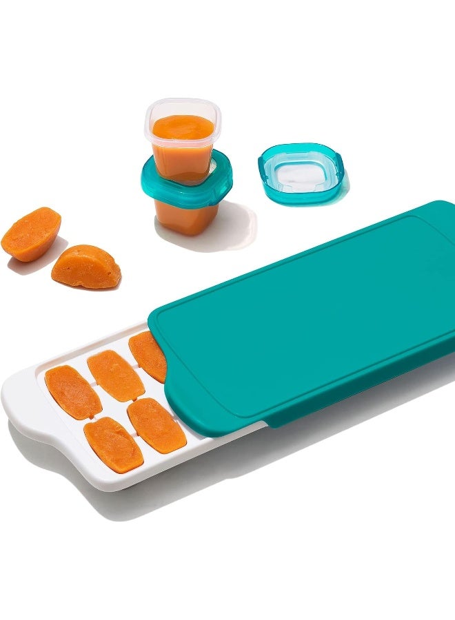 OXO TOT OXO Baby Food Freezer Tray - 2 Pack Updated Teal - Image 2