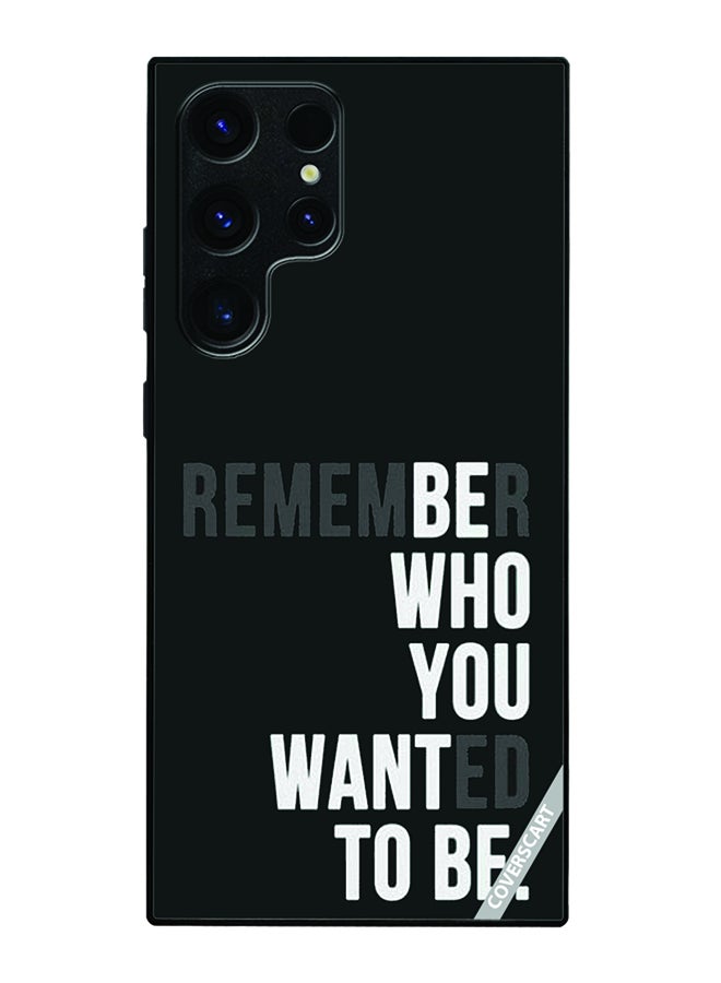 COVERSCART Protective Case Cover For Samsung Galaxy S24 Ultra Caption Design Black