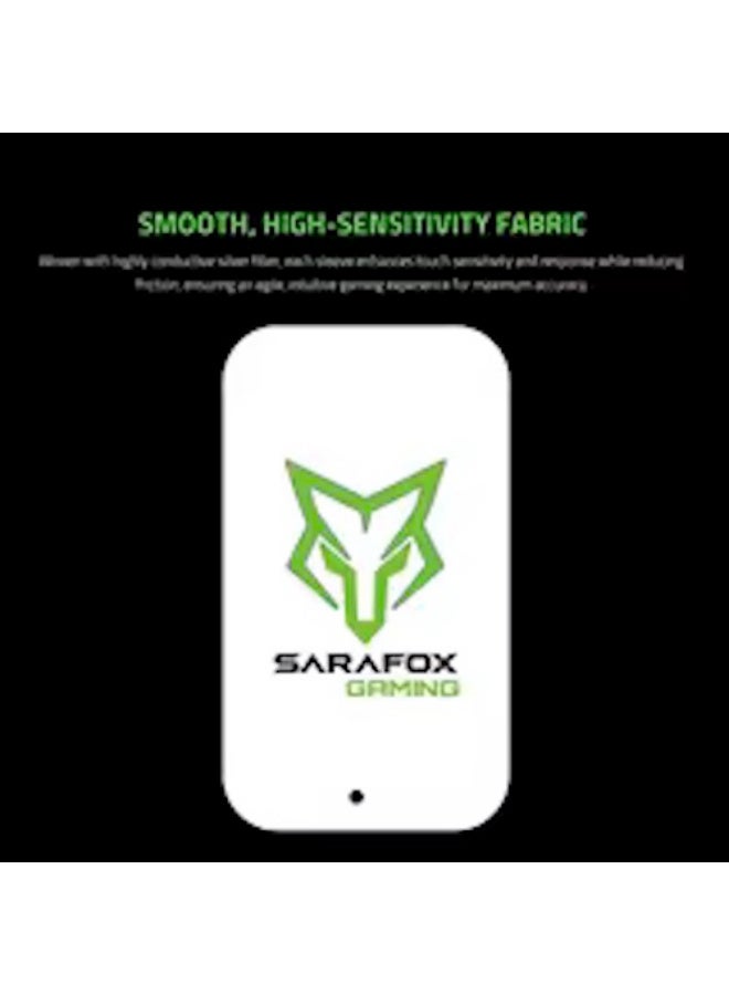 Sarafox V9 4piece Gaming Finger Sleeve Non-Slip High-sensitivity Fabric Finger Sleeve for Mobile Gaming - Image 3