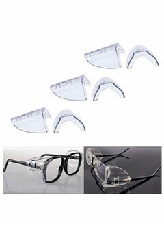 Y&D 3 Pairs Safety Glasses Side Shields,Slip on Clear Shields,Fits Small to Medium Eyeglasses Frames Shields Protect  - Image 1