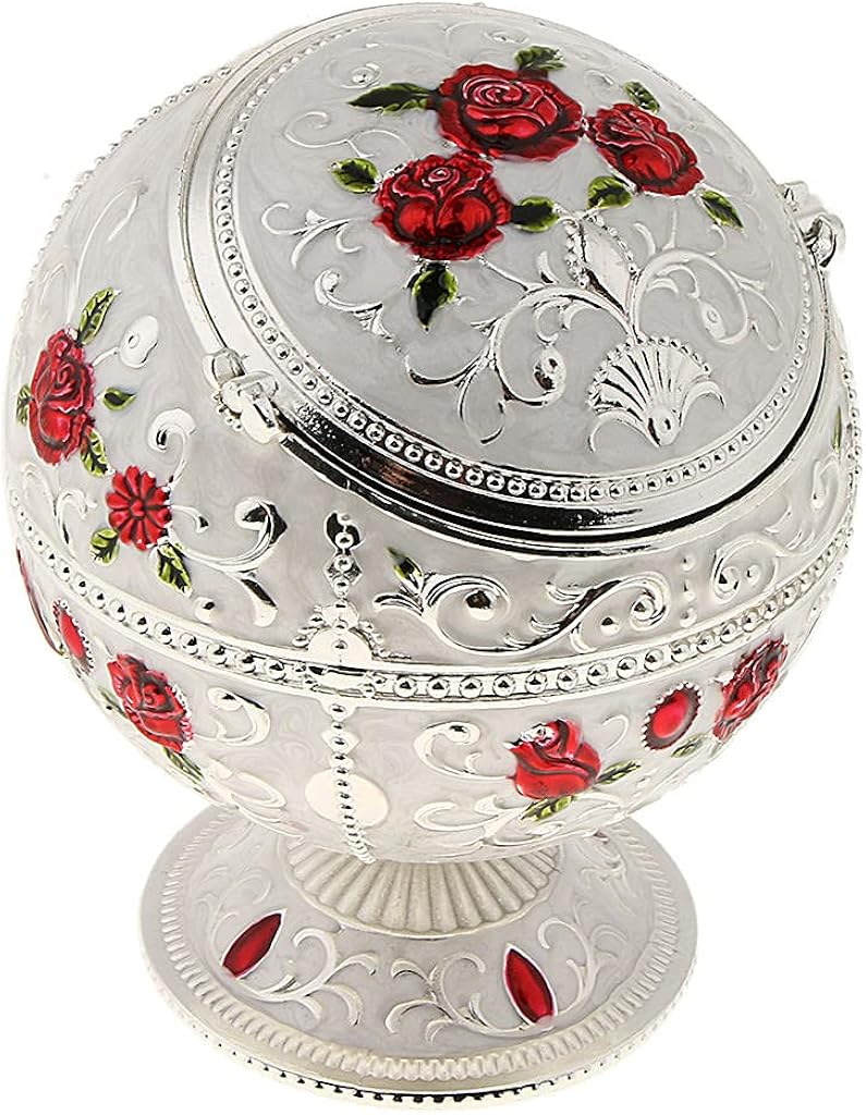 klarako Zinc Alloy Jewelry Box with Lid Windproof Ashtray Vintage - Image 1