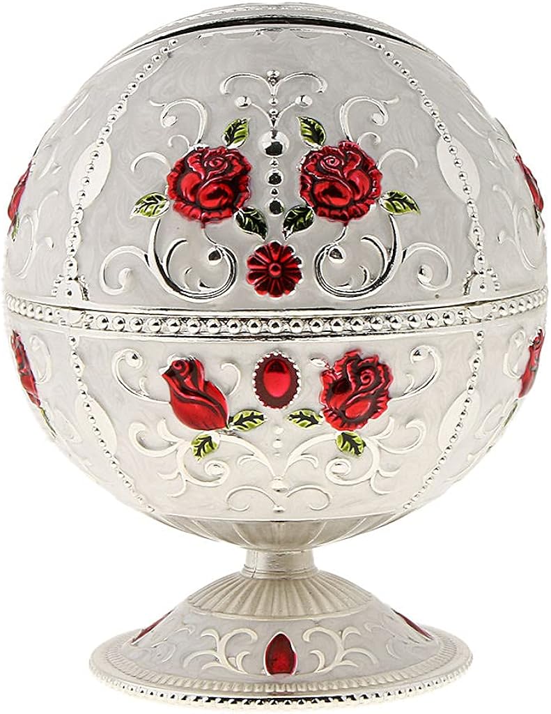 klarako Zinc Alloy Jewelry Box with Lid Windproof Ashtray Vintage - Image 4