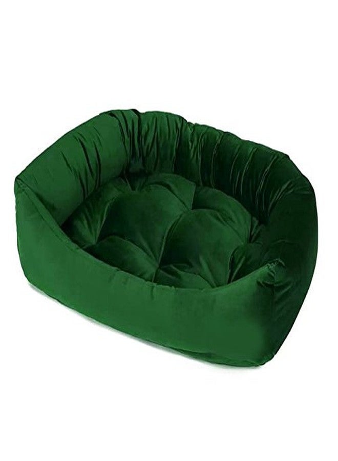 Gorgeous Super Soft Reversable Dual Green (Dog and Cat Bed)-Small
