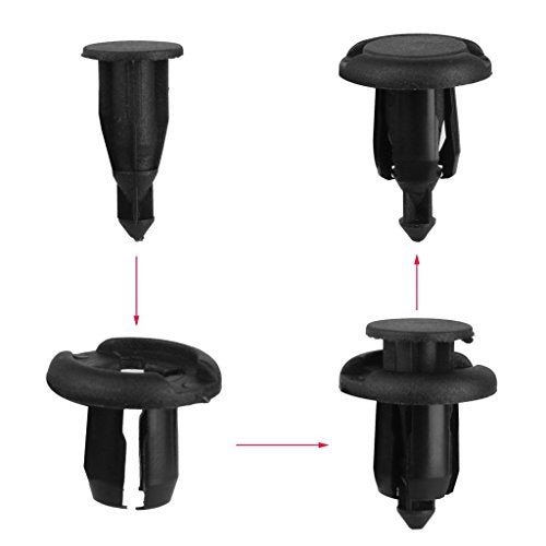 AutoRio Premium Silicone Sucker Fasteners 8 mm – Car Bumper/Fender/Door Trim Clips (Black) (30 Piece) - Image 5