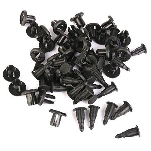 AutoRio Premium Silicone Sucker Fasteners 8 mm – Car Bumper/Fender/Door Trim Clips (Black) (30 Piece) - Image 1