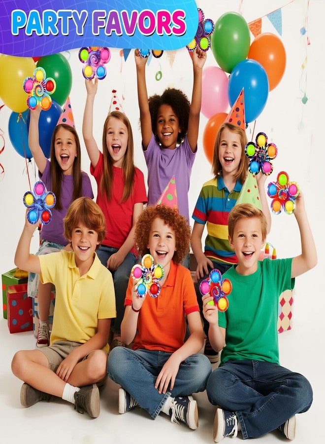 GIGILLI مجموعة جيجيلي من 9 دواليب فidget، جوائز صفية دواليب فidget للأطفال 4-8-12، ألعاب فidget حسية بالجملة مع التوحد ADHD، ألعاب تخفيف القلق والتوتر، هدايا حفلات لحقائب الأطفال - Image 4