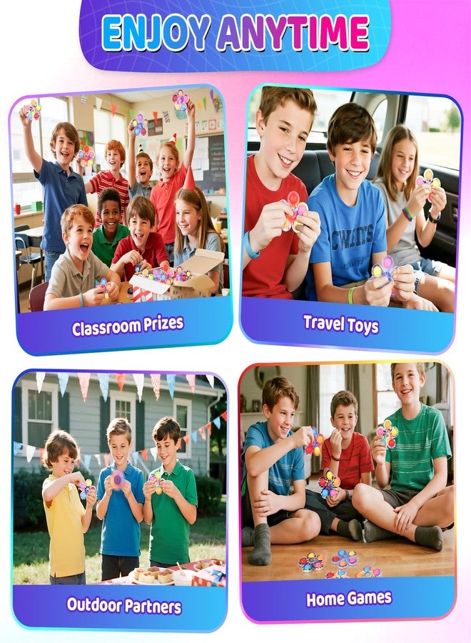 GIGILLI مجموعة جيجيلي من 9 دواليب فidget، جوائز صفية دواليب فidget للأطفال 4-8-12، ألعاب فidget حسية بالجملة مع التوحد ADHD، ألعاب تخفيف القلق والتوتر، هدايا حفلات لحقائب الأطفال - Image 3