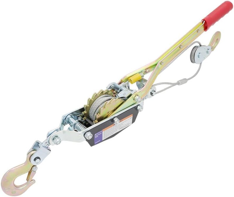 HELLARO 2-Ton Power Hand Winch Puller, Double Gear Winch Puller for Automotive, Construction, Farm, Ranch, Fences Uses - Image 1