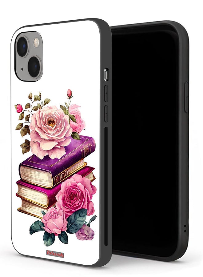 Tolwak Apple iPhone 13 mini Protective Case Roses And Books - Image 1
