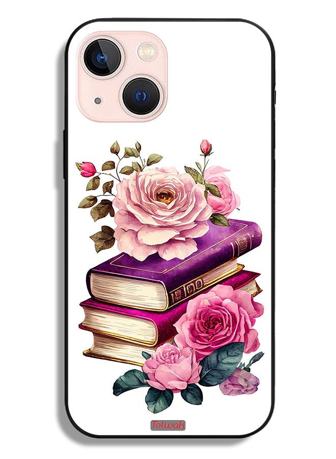 Tolwak Apple iPhone 13 mini Protective Case Roses And Books - Image 2