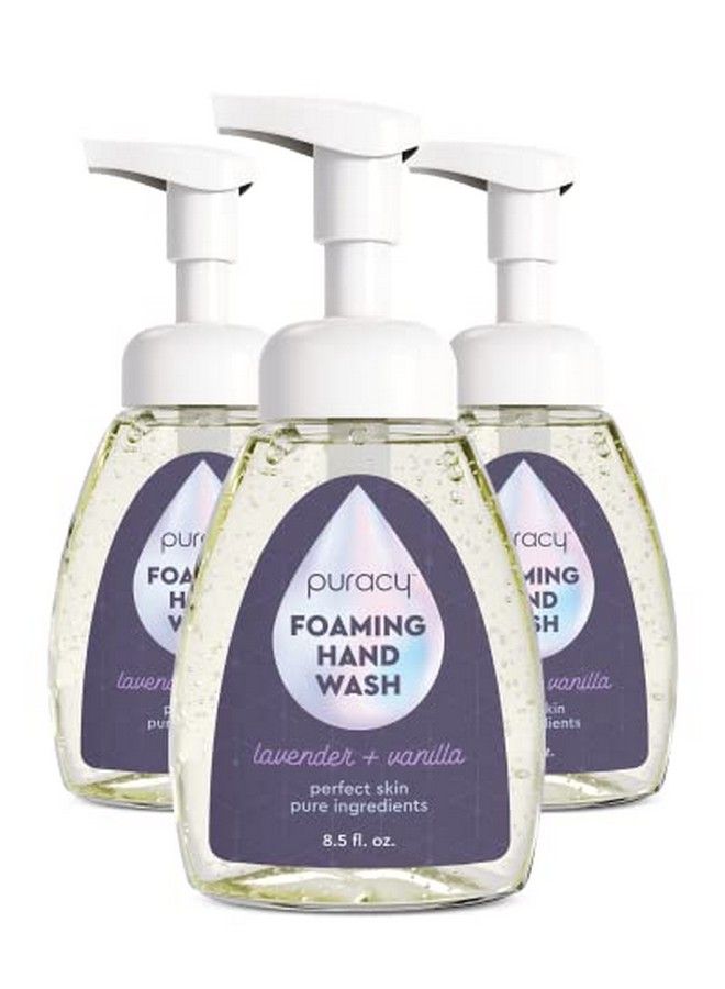puracy Natural Foaming Hand Soap Antibacterial Moisturizing Hand Wash Lavender & Vanilla 251Ml 8.5 Ounce (Pack Of 3) - Image 1