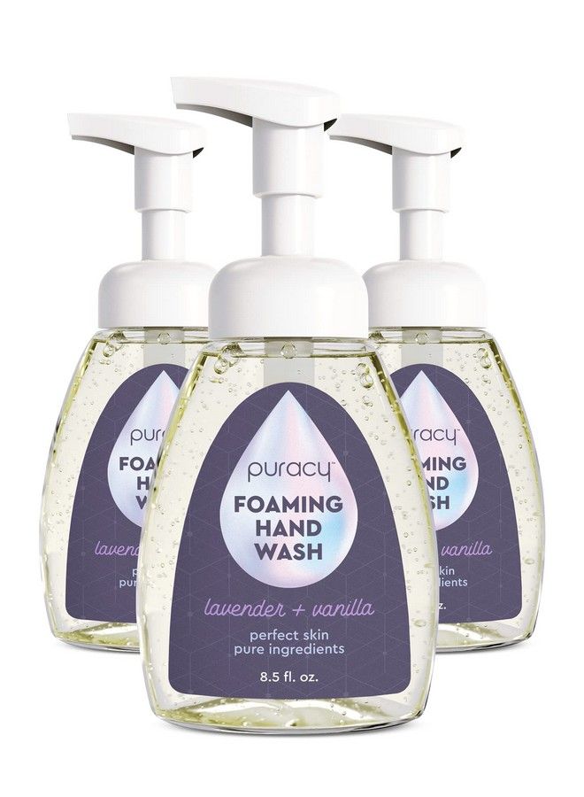 puracy Natural Foaming Hand Soap Antibacterial Moisturizing Hand Wash Lavender & Vanilla 251Ml 8.5 Ounce (Pack Of 3) - Image 2