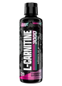 Nutrex Research L-CARNITINE 3000 LIQUID STRAWBERRY WATERMELON 465ML 31 SERVINGS  - Image 1