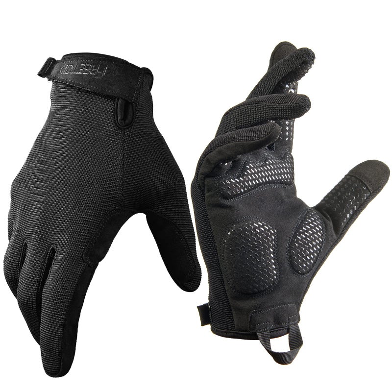 FREETOO Full-Finger Workout Gloves for Men, 【Excellent Grip】 【Palm Protection】 Padded Weightlifting Gloves Lightweight Gym Gloves Durable Training Gloves for Exercise Fitness (Touch Screen Friendly) - Image 1