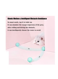 Dubkart Interactive Cat Toys Balls, Intelligent Automatic Cat Ball with LED Light, USB Rechargeable, 360° Rotating Smart Kitten Toys for Indoor Cats Funny Stimulate Hunting Instinct Chasing Ball, Blue  - Image 5