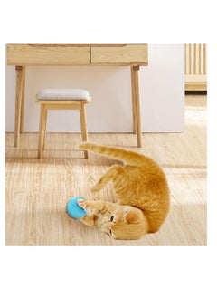Dubkart Interactive Cat Toys Balls, Intelligent Automatic Cat Ball with LED Light, USB Rechargeable, 360° Rotating Smart Kitten Toys for Indoor Cats Funny Stimulate Hunting Instinct Chasing Ball, Blue  - Image 3