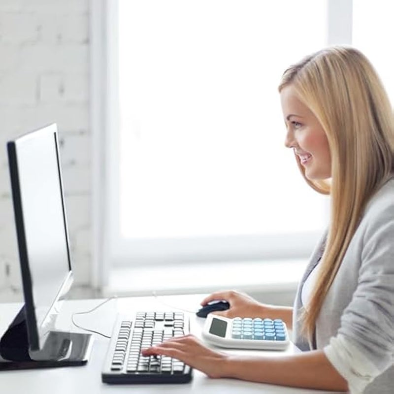 Standard Gradient Blue Calculator - 12 Digit Display and Big ons, Cute Office and School Accessory - Image 5