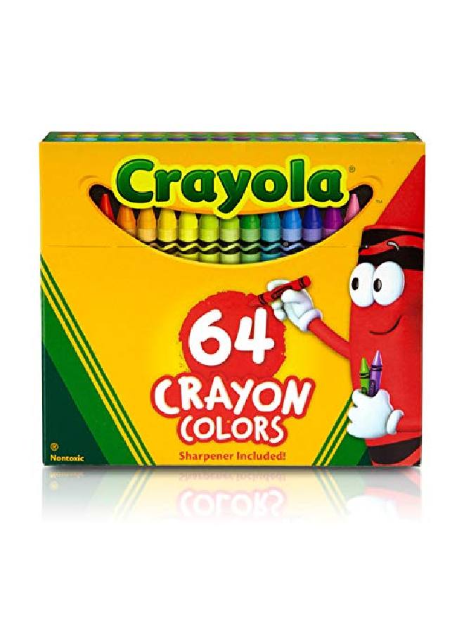 Crayola مجموعة أقلام تلوين Trtaz11A 35/8" دائمة/مقاومة للماء 64/صندوق متنوع تباع كصندوق واحد - Image 1