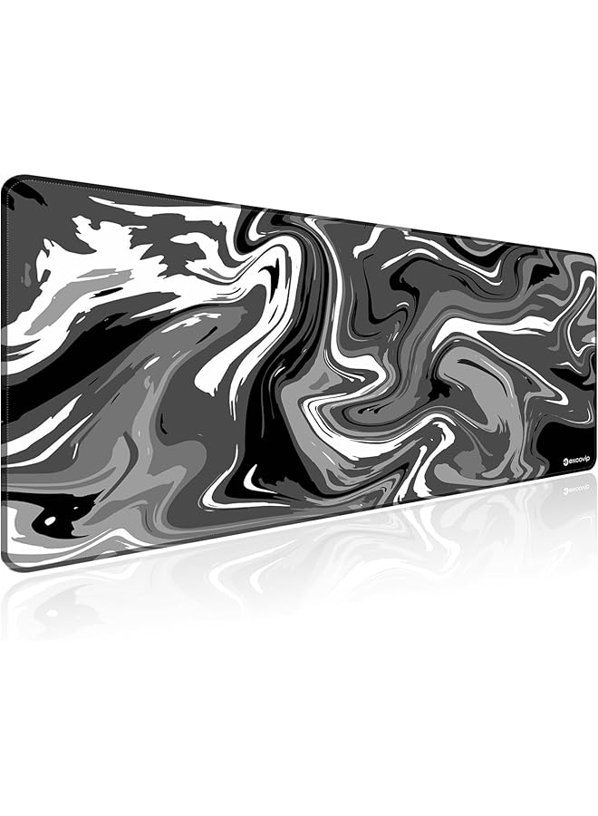 excovip Extend Large Gaming Mouse Pad Xxl Anti Skid 900X400Mm Mousepad Large Keyboard Mouse Pad Desk Mat With Stitched Edges Gray And Black 0150 - Image 1