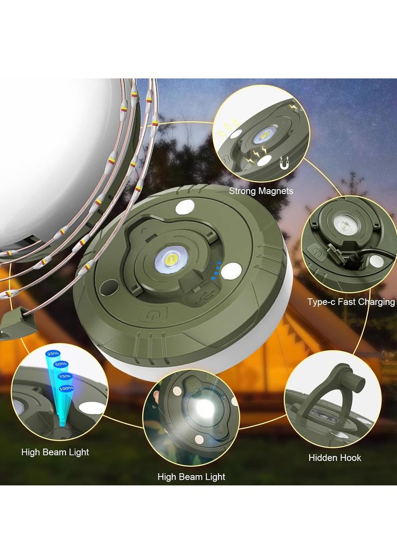 ELTRAZONE Portable Retractable Camping String Lights 10m Waterproof LED String Lights for Outdoor Use – Ideal for Parties, Camping, Garden, and Outdoor Events – Warm White Lights, Portable and Easy to Use  - Image 5