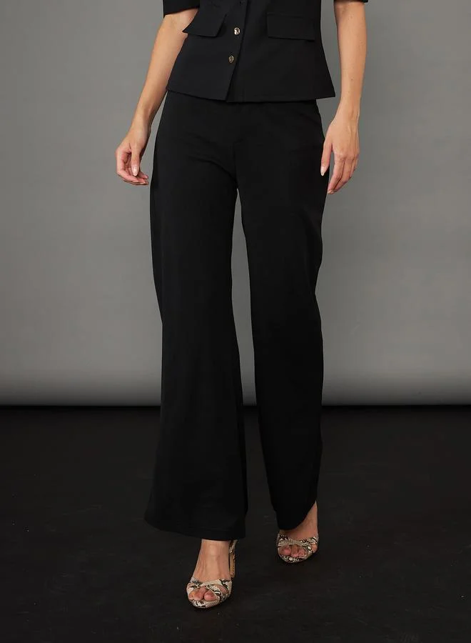 ساسافراس Mid Rise Bell Bottom Pants by Styli