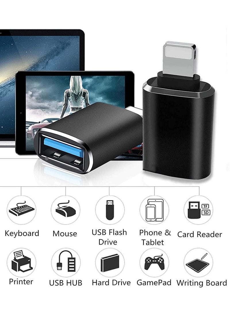 ماركة غير محددة - محول ذكر Lightning إلى أنثى USB 3.0 محول OTG كابل محول كاميرا USB محمول كابل مزامنة بيانات OTG قارئ بطاقات / فلاش درايف / فأرة / لوحة مفاتيح MIDI. - Image 1