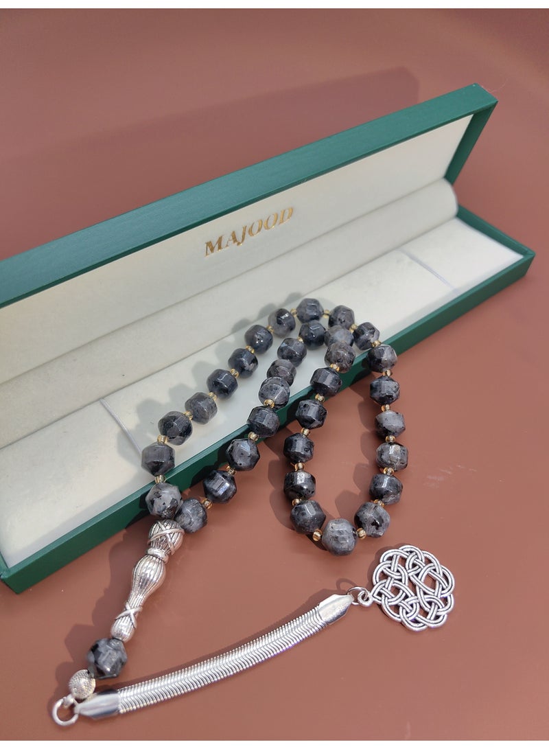 MAJOOD 33 Natural Agate Prayer Beads/Tasbih/10MM - Image 3