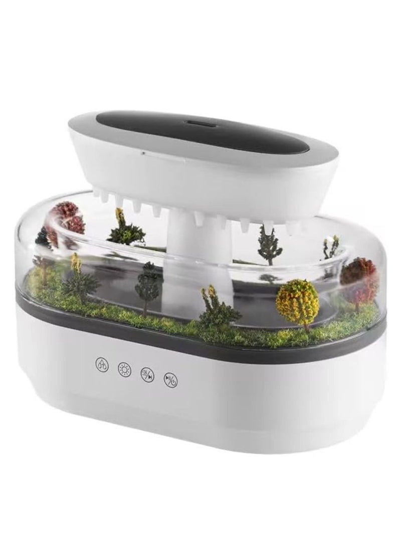 Raining Cloud Aromatherapy Diffuser - Raindrop Essential Oil Diffuser with 7-Color Night Light Mushroom Lamp Humidifier and Sleep Aid for Relaxation and Bedroom Decor MN286 - Image 2