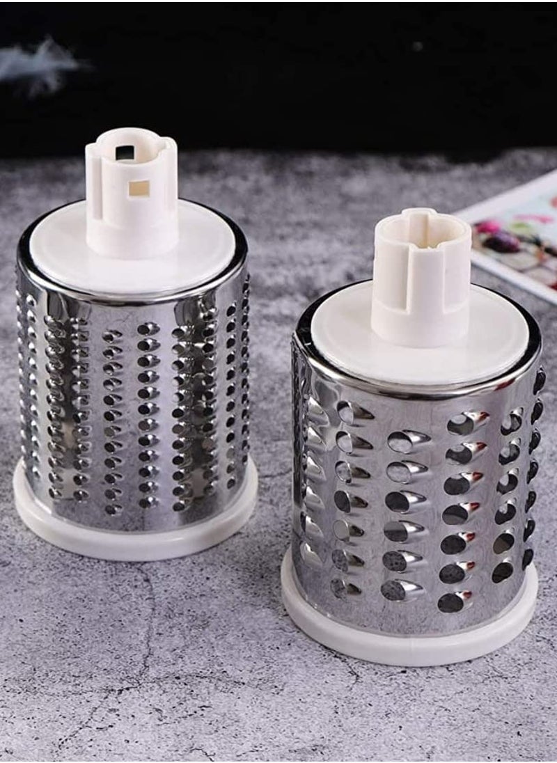 ELTRAZONE - Manual Tabletop Drum Cheese Grater, 3 In 1 Rotary Shredder Slicer Grinder For Cucumber Nut Potato Carrot Cheese, Vegetable Salad Shooter - Image 1