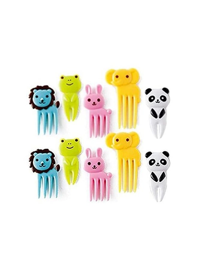 10 Pcs Cute Animal Fruit Food Forks, Mini Cartoon Toothpicks for Kids Plates Party Decoration Lunch Box Sandwich Appetizer Cake Cupcake Mini Desserts - Image 5