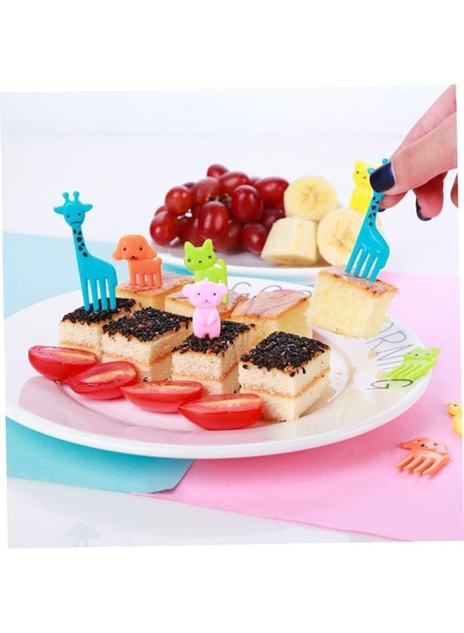 10 Pcs Cute Animal Fruit Food Forks, Mini Cartoon Toothpicks for Kids Plates Party Decoration Lunch Box Sandwich Appetizer Cake Cupcake Mini Desserts - Image 4