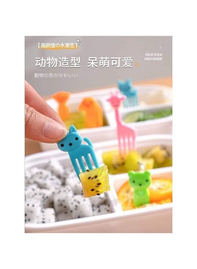 10 Pcs Cute Animal Fruit Food Forks, Mini Cartoon Toothpicks for Kids Plates Party Decoration Lunch Box Sandwich Appetizer Cake Cupcake Mini Desserts - Image 2