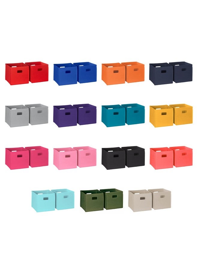 RiverRidge Folding Storage Bins with Handles Gray Cube Storage Organizer forCloset, Bedroom & Playroom - Closet Organizers and Storage Set of 2 - Image 4