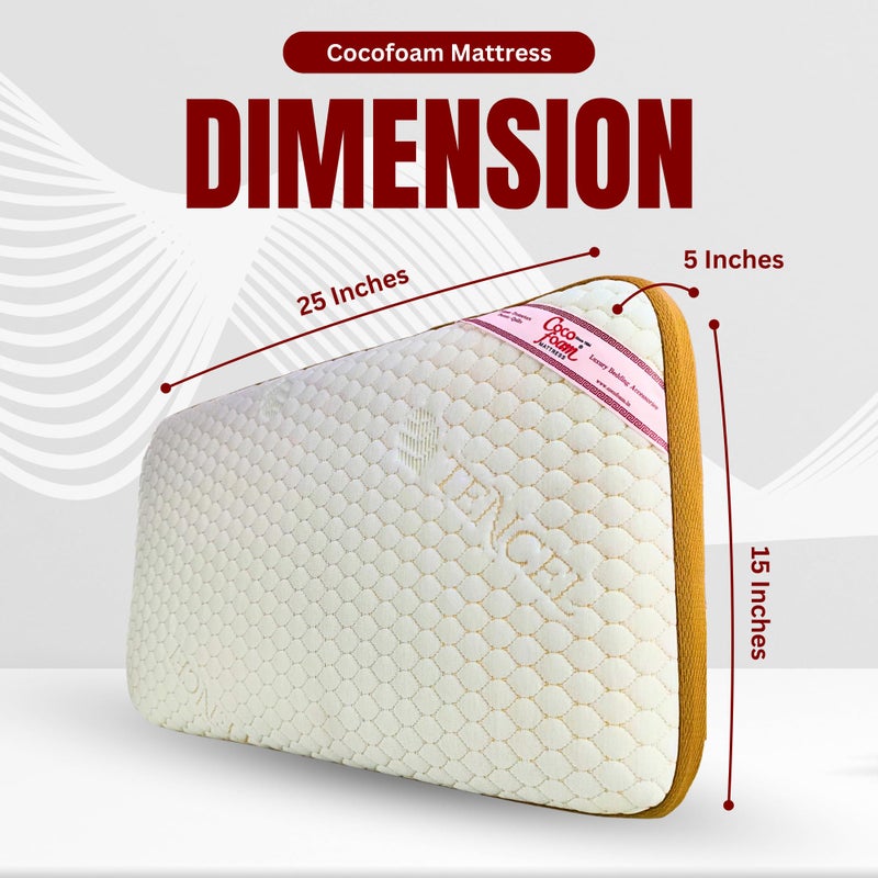 COCOFOAM Organic Latex Pillow Tencel Fabric - Cooling, Hypoallergenic, Ergonomic Support for Neck & Back Pain Relief, Natural Comfort for Restful Sleep (Latex Pillow Tencel Fabric, 2) - Image 5