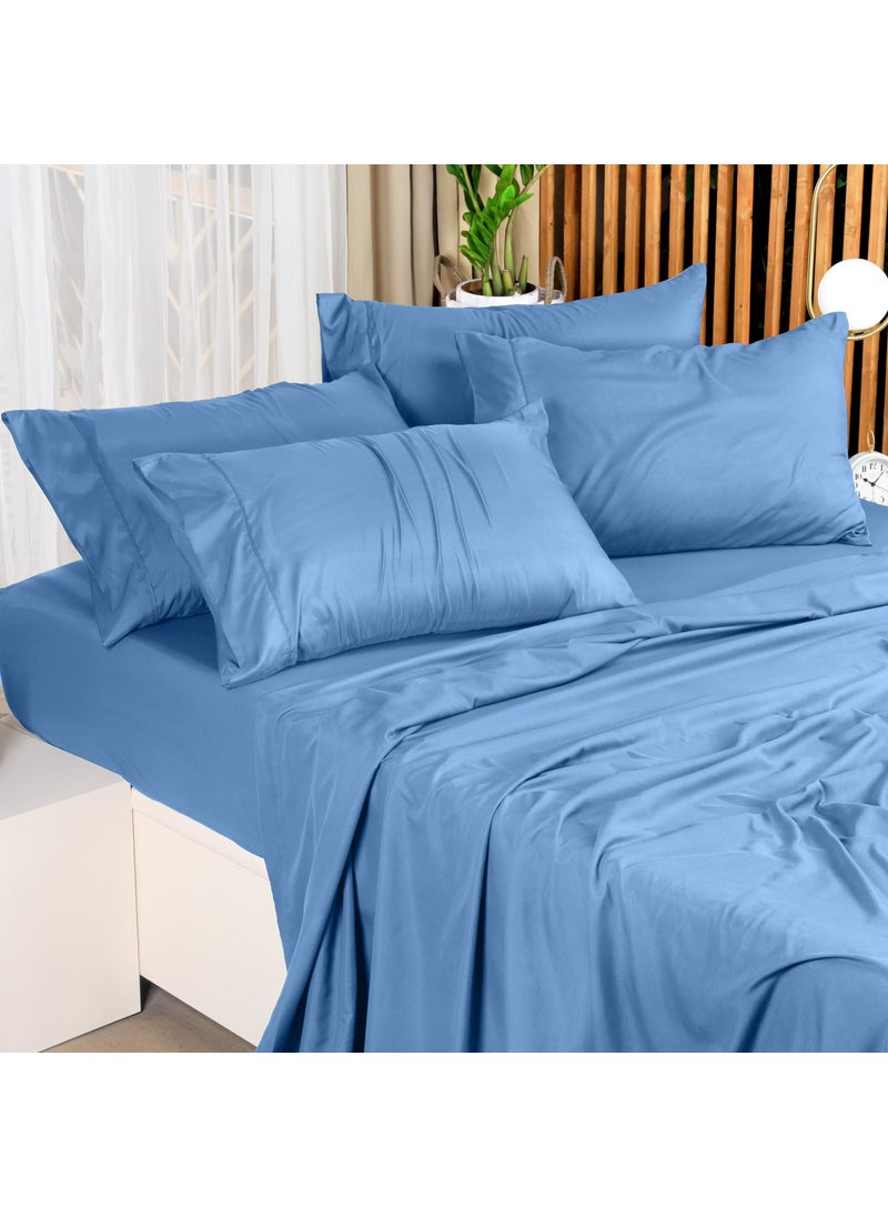Utopia Bedding Utopia Bedding King Bed Sheets Set - 4 Piece Bedding - Brushed Microfiber - Shrinkage and Fade Resistant - Easy Care (King  Dutch Blue)  - Image 3