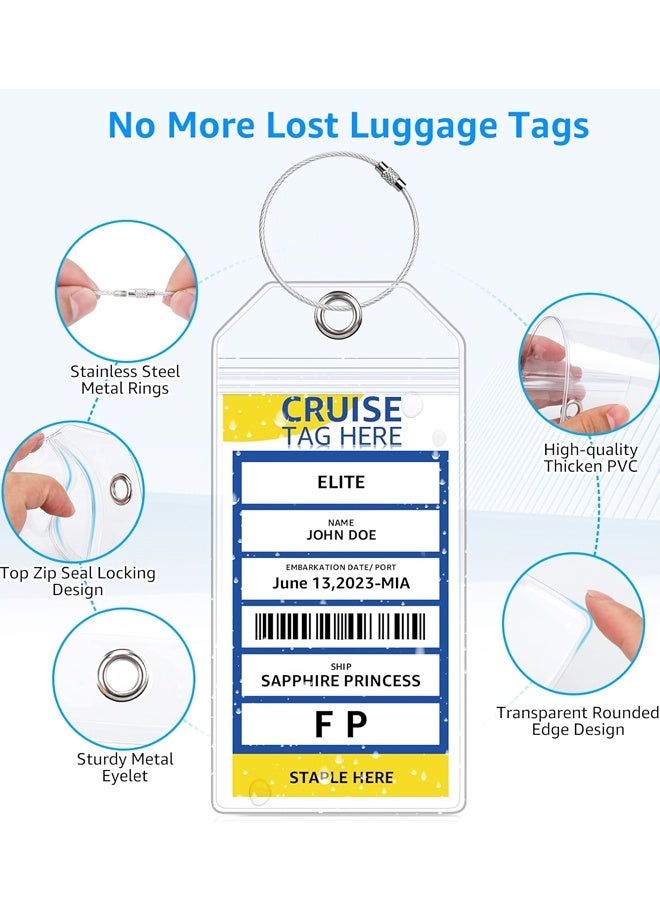 5 Pack Cruise Luggage Tag Holders, Wide Waterproof Cruise Essentials Cruise Accessories Must Haves - Image 4
