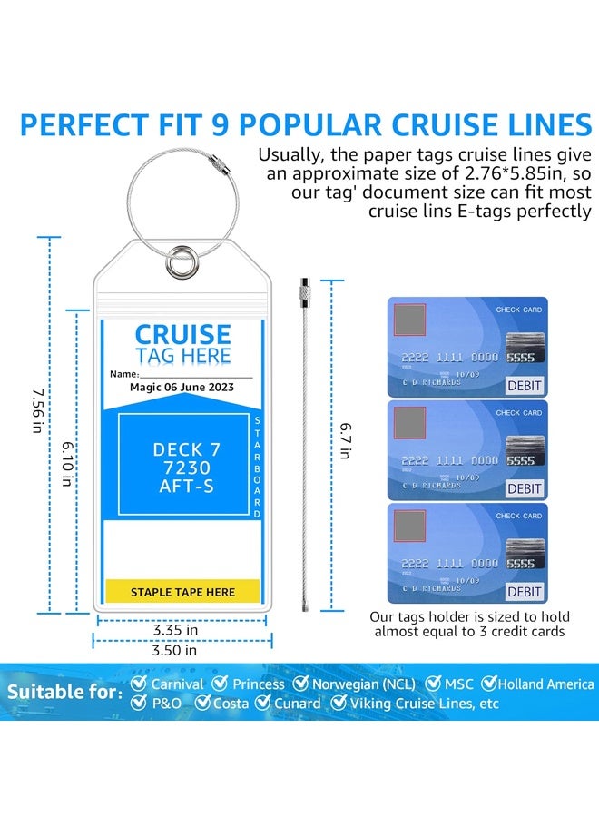 5 Pack Cruise Luggage Tag Holders, Wide Waterproof Cruise Essentials Cruise Accessories Must Haves - Image 2