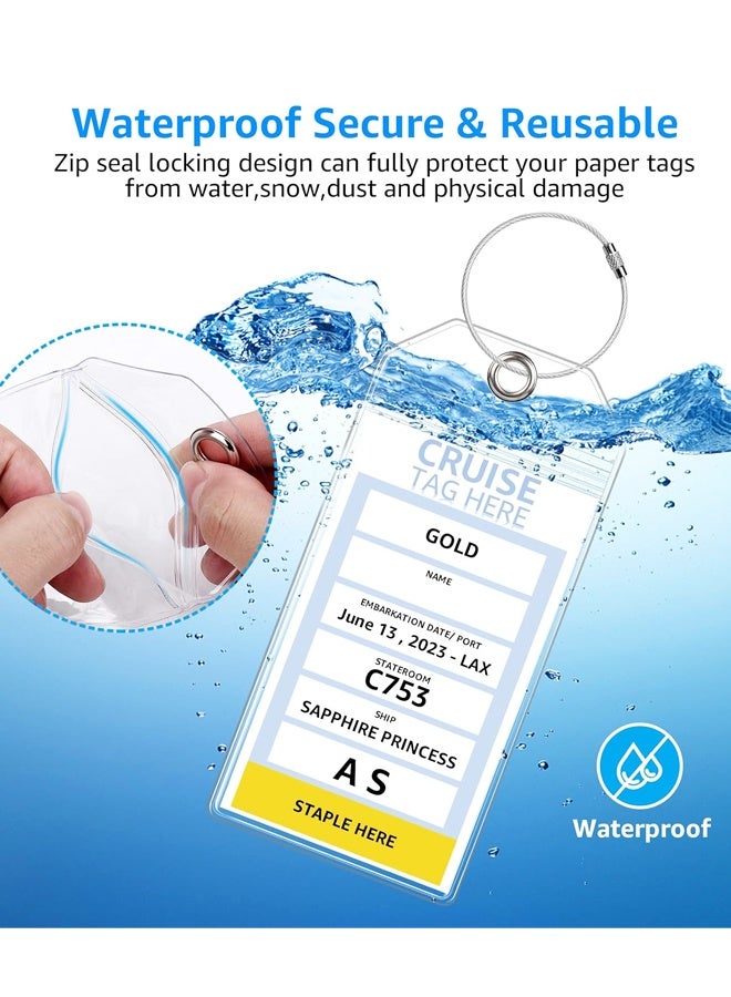 5 Pack Cruise Luggage Tag Holders, Wide Waterproof Cruise Essentials Cruise Accessories Must Haves - Image 3