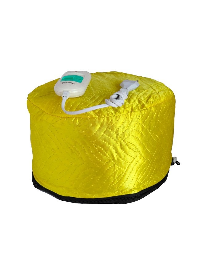ZUNBELLA Hair Care Thermal Head Spa Cap/Treatment with Beauty Steamer Nourishing Heating Cap/Scalp Treatment/Spa Cap For Hair Spa Cap/Steamer For Women (YELLOW) - Image 2